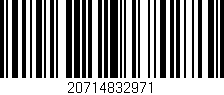 Código de barras (EAN, GTIN, SKU, ISBN): '20714832971'