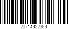 Código de barras (EAN, GTIN, SKU, ISBN): '20714832988'