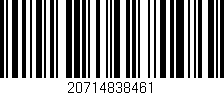 Código de barras (EAN, GTIN, SKU, ISBN): '20714838461'