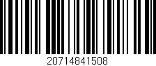 Código de barras (EAN, GTIN, SKU, ISBN): '20714841508'