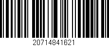 Código de barras (EAN, GTIN, SKU, ISBN): '20714841621'