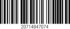 Código de barras (EAN, GTIN, SKU, ISBN): '20714847074'