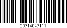 Código de barras (EAN, GTIN, SKU, ISBN): '20714847111'
