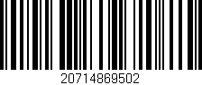 Código de barras (EAN, GTIN, SKU, ISBN): '20714869502'
