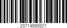 Código de barras (EAN, GTIN, SKU, ISBN): '20714880927'