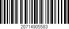 Código de barras (EAN, GTIN, SKU, ISBN): '20714905583'
