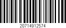 Código de barras (EAN, GTIN, SKU, ISBN): '20714912574'