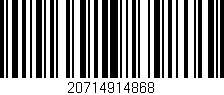 Código de barras (EAN, GTIN, SKU, ISBN): '20714914868'