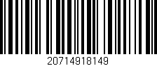 Código de barras (EAN, GTIN, SKU, ISBN): '20714918149'