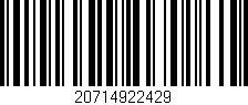 Código de barras (EAN, GTIN, SKU, ISBN): '20714922429'