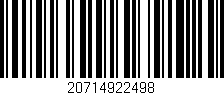 Código de barras (EAN, GTIN, SKU, ISBN): '20714922498'