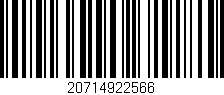 Código de barras (EAN, GTIN, SKU, ISBN): '20714922566'