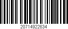 Código de barras (EAN, GTIN, SKU, ISBN): '20714922634'