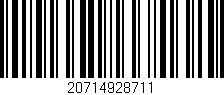 Código de barras (EAN, GTIN, SKU, ISBN): '20714928711'