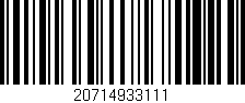 Código de barras (EAN, GTIN, SKU, ISBN): '20714933111'
