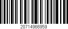 Código de barras (EAN, GTIN, SKU, ISBN): '20714966959'