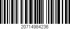 Código de barras (EAN, GTIN, SKU, ISBN): '20714984236'