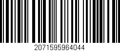 Código de barras (EAN, GTIN, SKU, ISBN): '2071595964044'