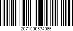 Código de barras (EAN, GTIN, SKU, ISBN): '2071800674966'
