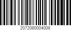 Código de barras (EAN, GTIN, SKU, ISBN): '2072080004009'