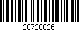 Código de barras (EAN, GTIN, SKU, ISBN): '20720826'