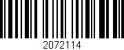 Código de barras (EAN, GTIN, SKU, ISBN): '2072114'
