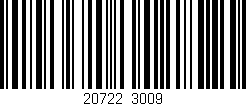Código de barras (EAN, GTIN, SKU, ISBN): '20722/3009'