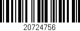 Código de barras (EAN, GTIN, SKU, ISBN): '20724756'