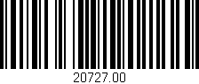Código de barras (EAN, GTIN, SKU, ISBN): '20727.00'
