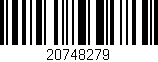 Código de barras (EAN, GTIN, SKU, ISBN): '20748279'