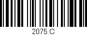 Código de barras (EAN, GTIN, SKU, ISBN): '2075.C'