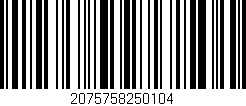 Código de barras (EAN, GTIN, SKU, ISBN): '2075758250104'