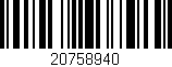 Código de barras (EAN, GTIN, SKU, ISBN): '20758940'