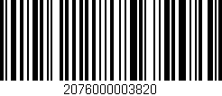 Código de barras (EAN, GTIN, SKU, ISBN): '2076000003820'