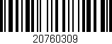 Código de barras (EAN, GTIN, SKU, ISBN): '20760309'