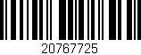 Código de barras (EAN, GTIN, SKU, ISBN): '20767725'