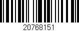 Código de barras (EAN, GTIN, SKU, ISBN): '20768151'