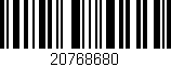 Código de barras (EAN, GTIN, SKU, ISBN): '20768680'