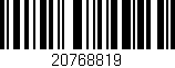 Código de barras (EAN, GTIN, SKU, ISBN): '20768819'