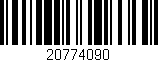 Código de barras (EAN, GTIN, SKU, ISBN): '20774090'