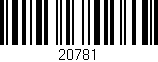 Código de barras (EAN, GTIN, SKU, ISBN): '20781'
