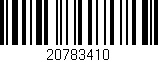 Código de barras (EAN, GTIN, SKU, ISBN): '20783410'