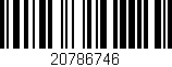 Código de barras (EAN, GTIN, SKU, ISBN): '20786746'
