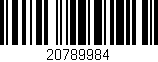 Código de barras (EAN, GTIN, SKU, ISBN): '20789984'