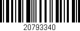 Código de barras (EAN, GTIN, SKU, ISBN): '20793340'