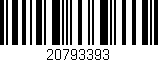 Código de barras (EAN, GTIN, SKU, ISBN): '20793393'