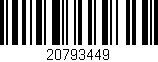 Código de barras (EAN, GTIN, SKU, ISBN): '20793449'