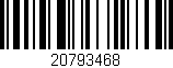 Código de barras (EAN, GTIN, SKU, ISBN): '20793468'
