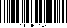 Código de barras (EAN, GTIN, SKU, ISBN): '20800600347'