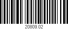 Código de barras (EAN, GTIN, SKU, ISBN): '20809.02'